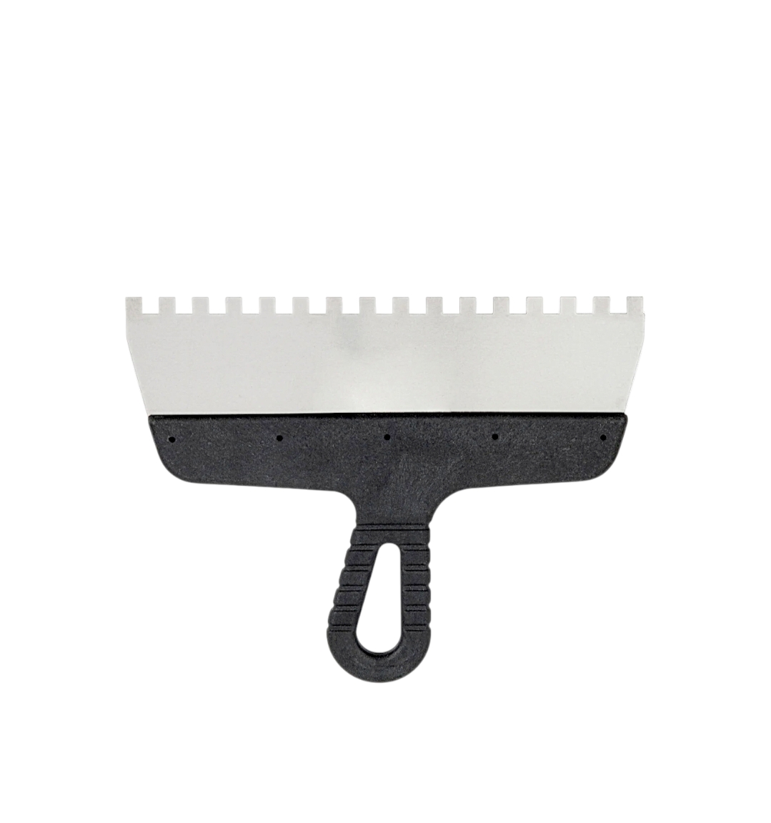 Шпатель зубчатый 250×8 мм с пластиковой ручкой, "MAXIMUM" MX 11700