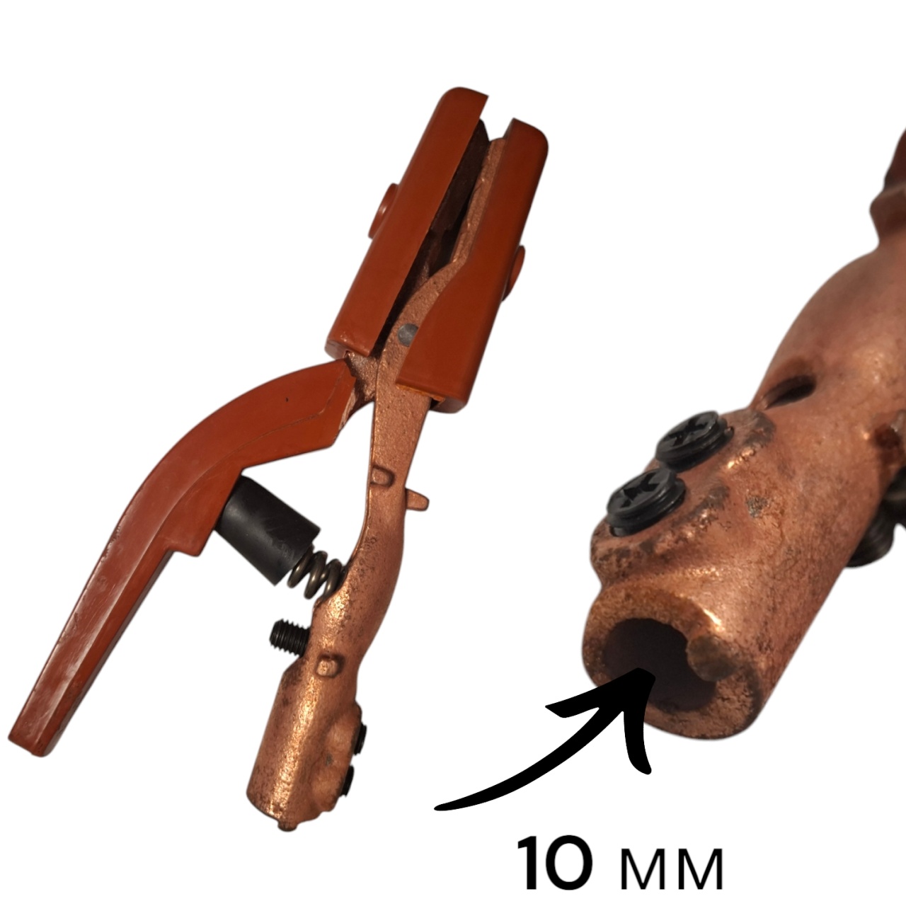 электродержатель 500 a, латунь, 45/90/180⁰, рукоять термопластик, эконом, "maximum" mx 06164 оптом