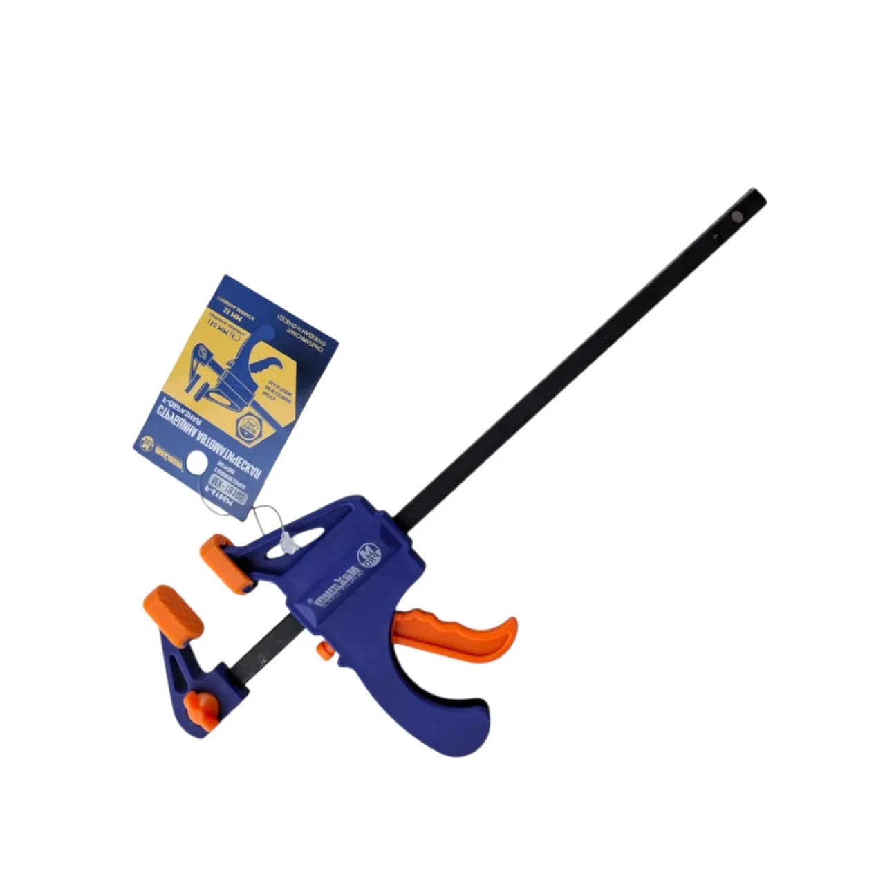 Струбцина автоматическая 150×35 мм, 6",F-образная, с фиксатором и кнопкой сброса,"MAXIMUM"MX 18105